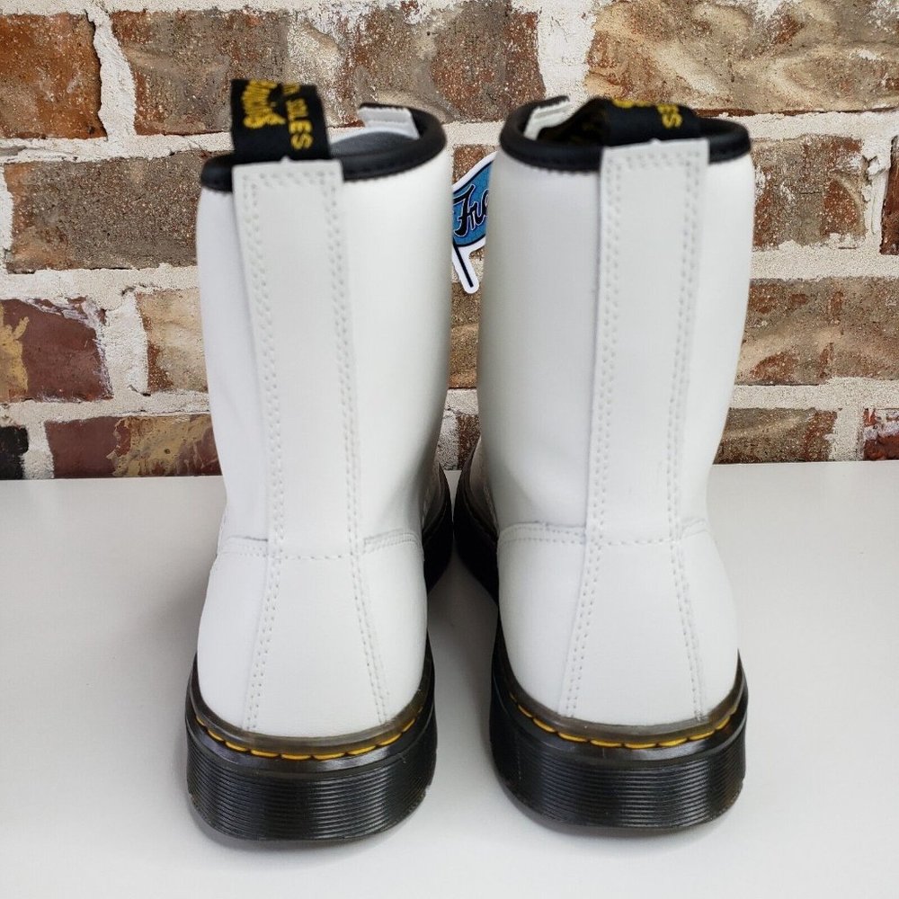 Dr Martens Airwair Zavala Smooth Leather White Boots Mens Size 9 / Wmns Size 10 - Picture 4 of 11